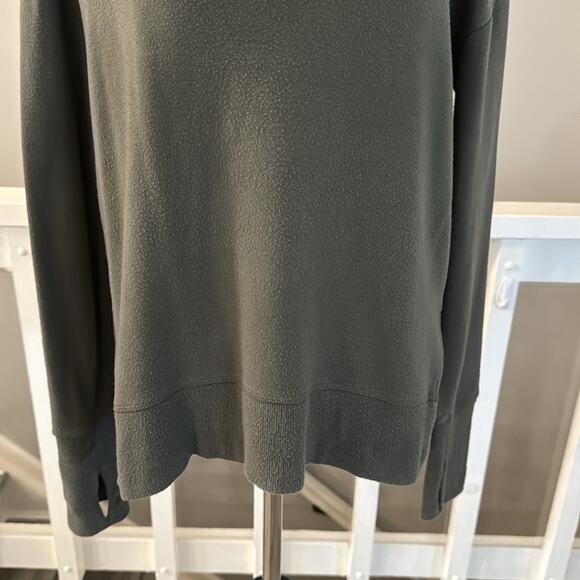 Athleta Coaster Luxe Pullover Sweatshirt Oversized Size XS Color: Olive Green - Picture 3 of 11